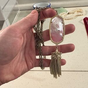 Kendra Scott Rayne Gold and Pink Pendant Necklace